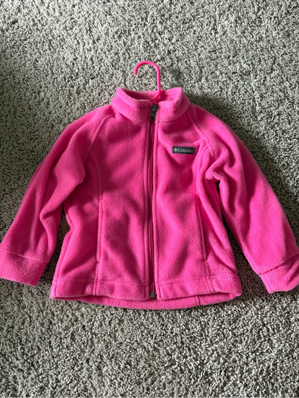 Columbia Kids Bright Pink Fleece Puffer Jacket